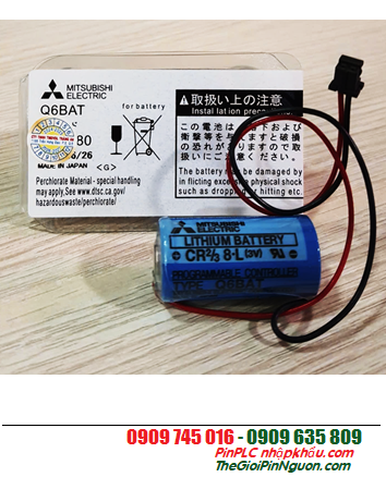 Mitsubishi Q6BAT, CR2/3 8.L, Pin nuôi nguồn Q6BAT lithium 3v 1800mAh, Xuất xứ Nhật 